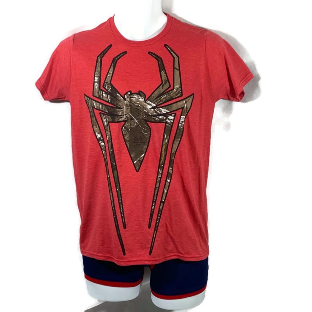 Marvel Spiderman Realtree Xtra Graphic T-Shirt New